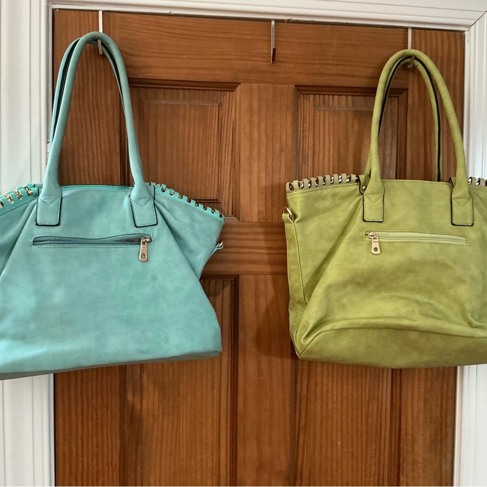 Stylish Blue and Green Tote Bags Bundle (2) - Picture 2 of 5